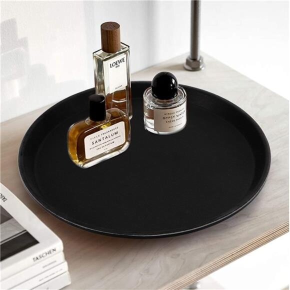 3 Pack Serving Trays 11 Inch Round Non Slip Food Trays Restaurant Bar Cafe Party - Picture 5 of 8